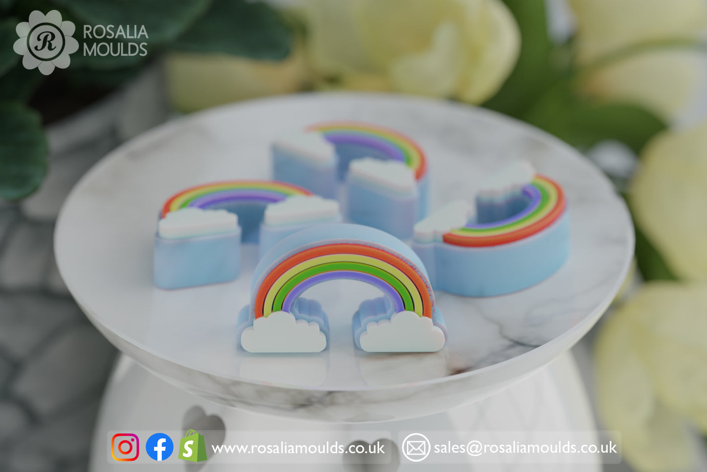 'Rainbows and Clouds' Wax Melts Mould
