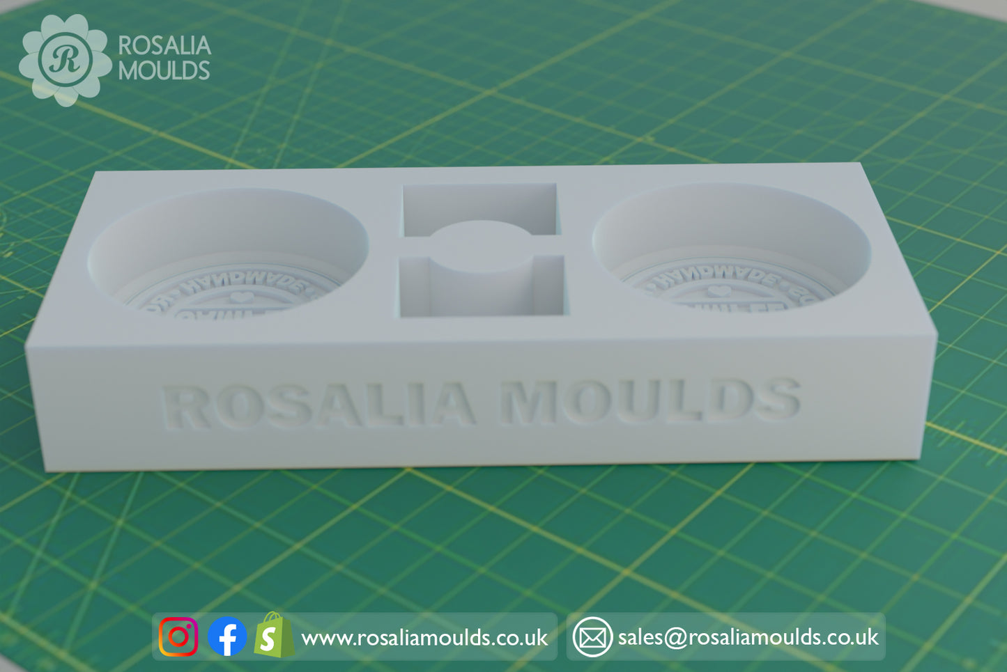 Customisable 'Sample' 40mm Round Dual Wax Melt Mould
