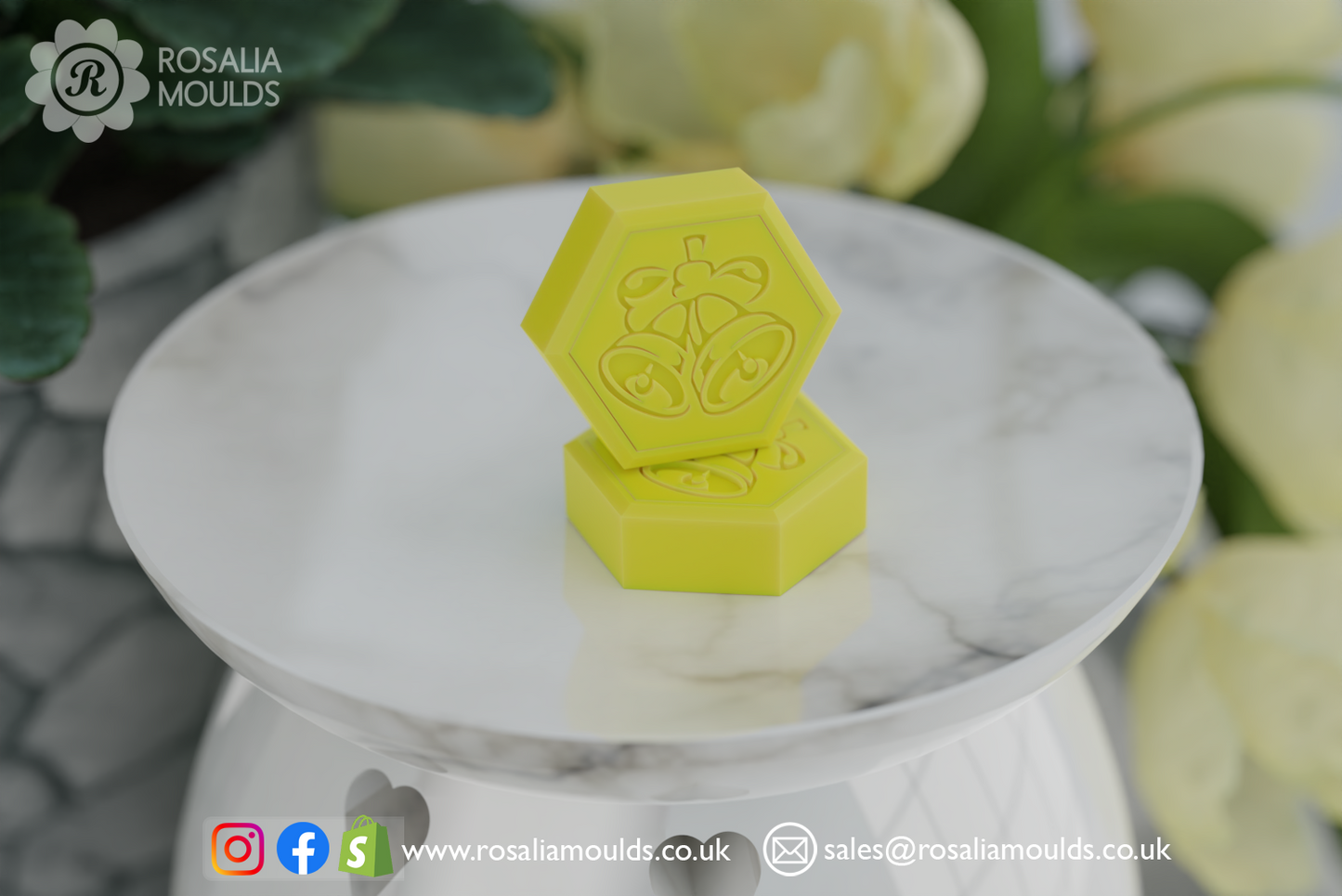 HexiMelts 'Bells' 2 Cavity Wax Melt Mould