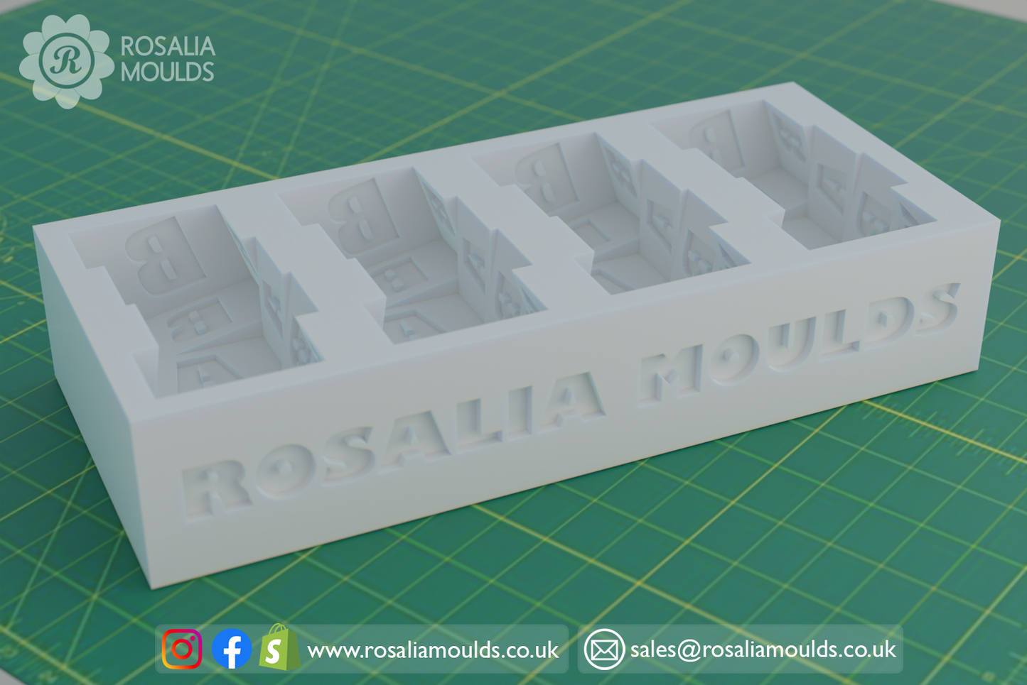 'B-A-B-Y' Baby Blocks HB Style 4 Cavity Mould