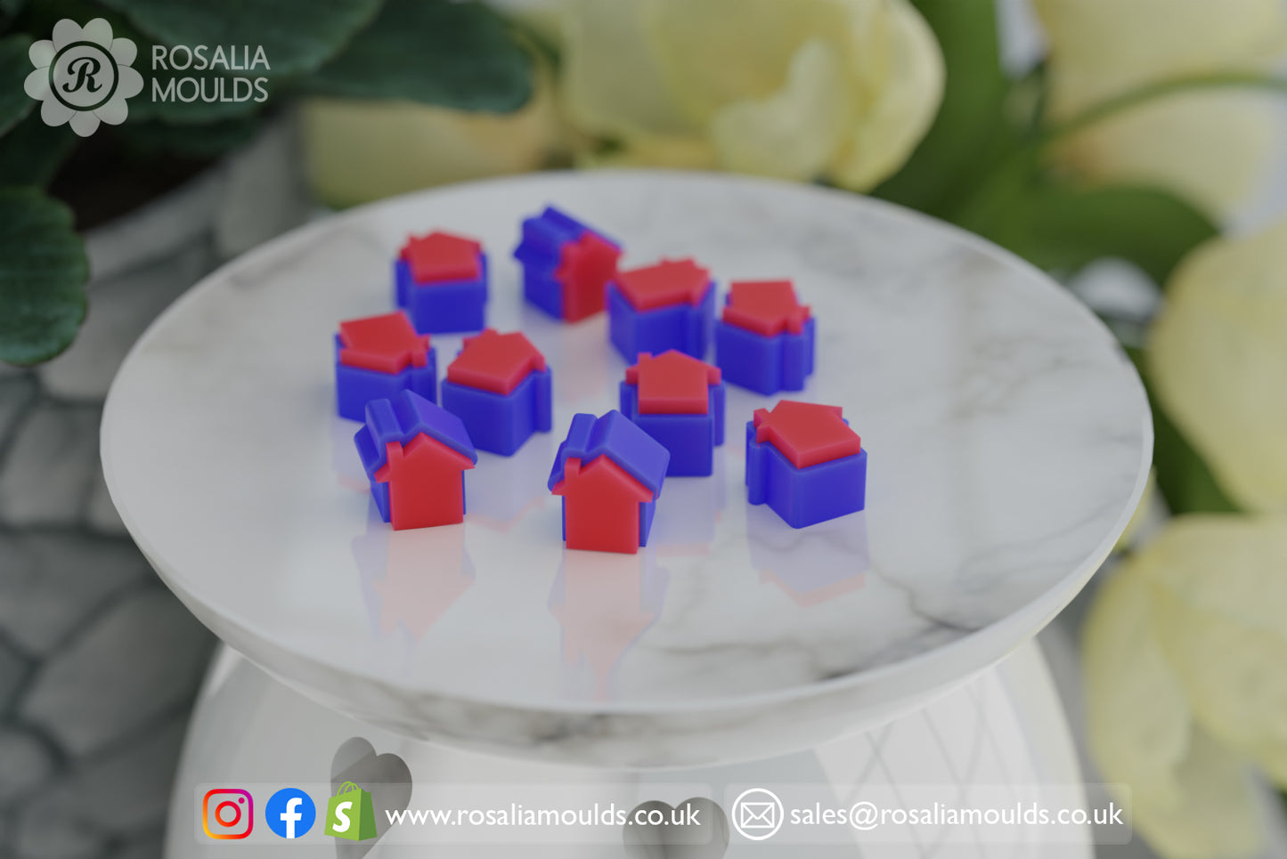 'Home' 10 Cavity Wax Melt Mould