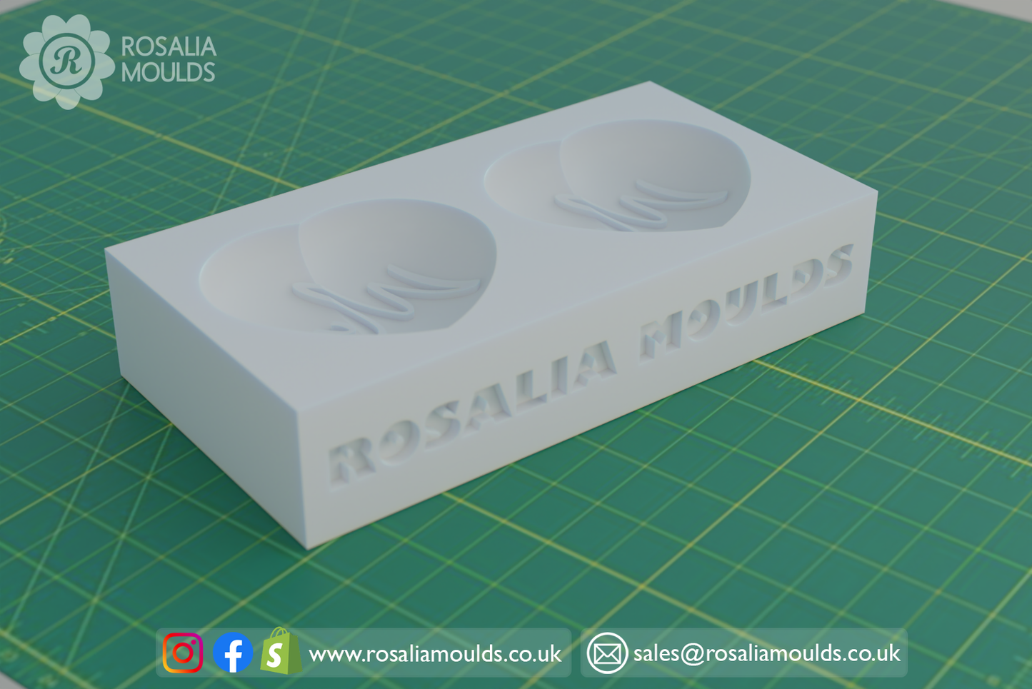 'Mum Hearts' 2 Cavity Wax Melt Mould