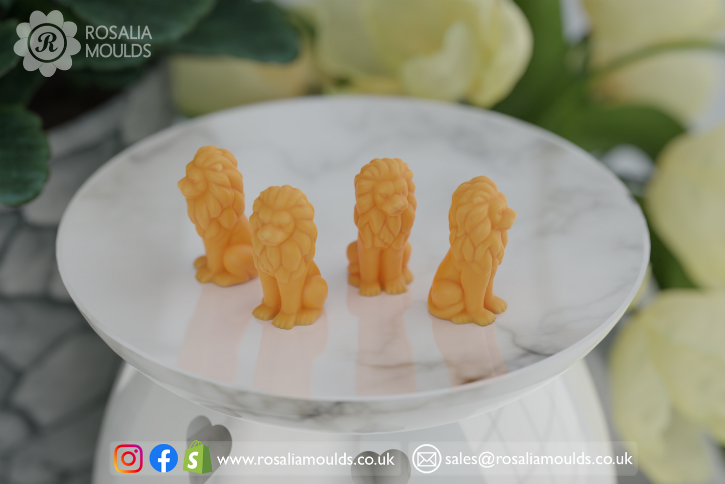 'Lions' 4 Cavity Wax Melt Mould