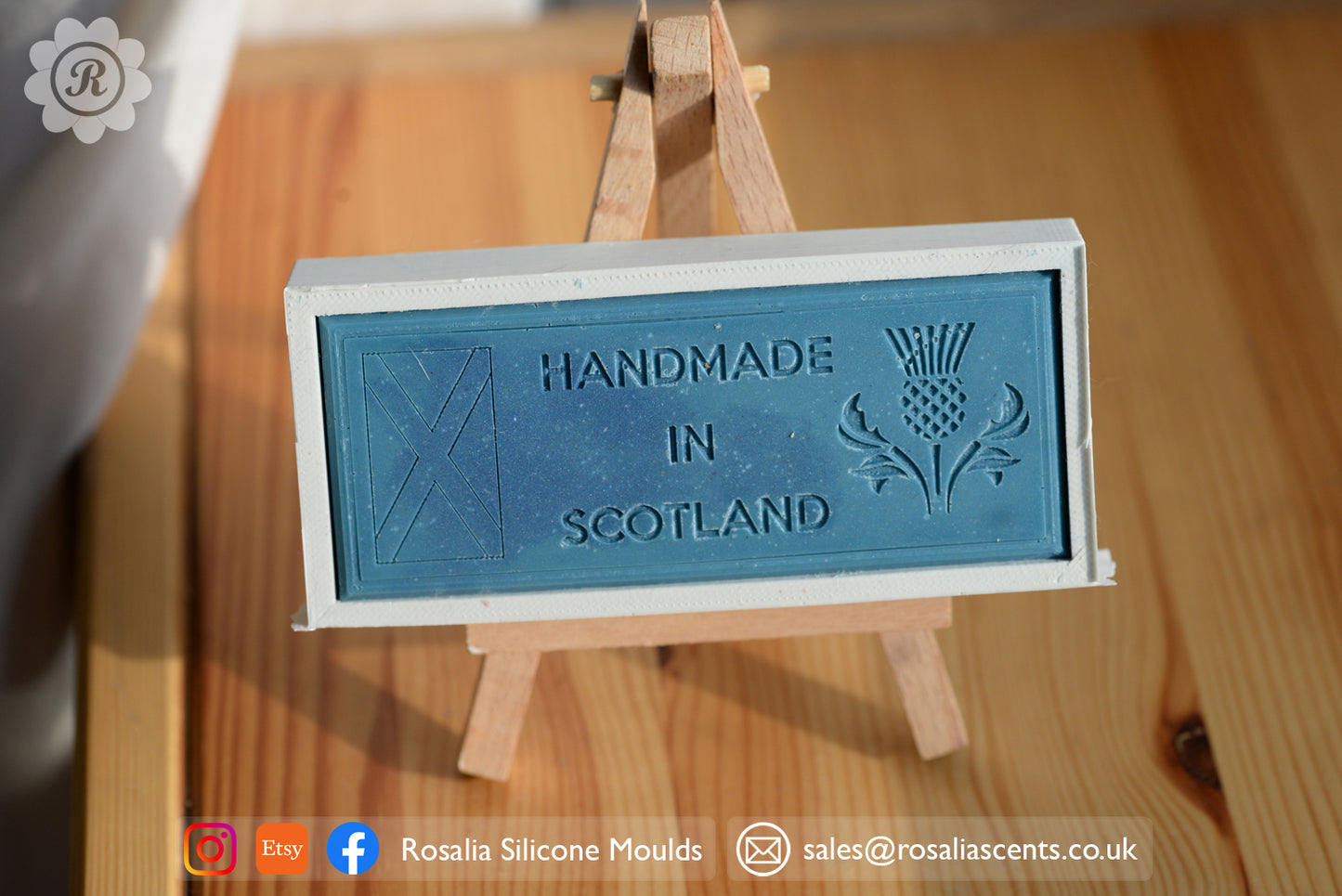 Handmade in Scotland' with Thistle and Flag Snap Bar Mould