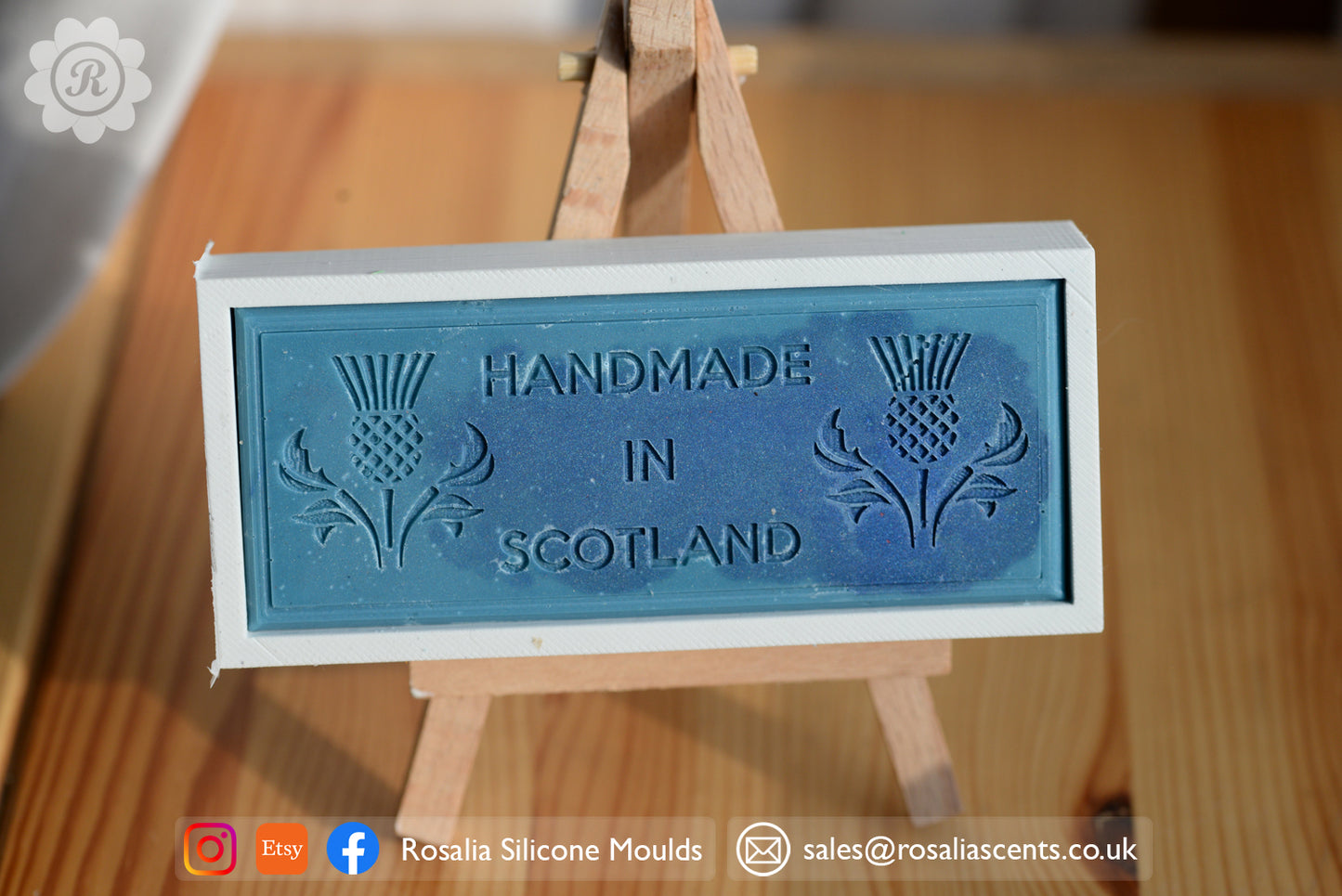 Handmade in Scotland' with two Thistles Snap Bar Mould