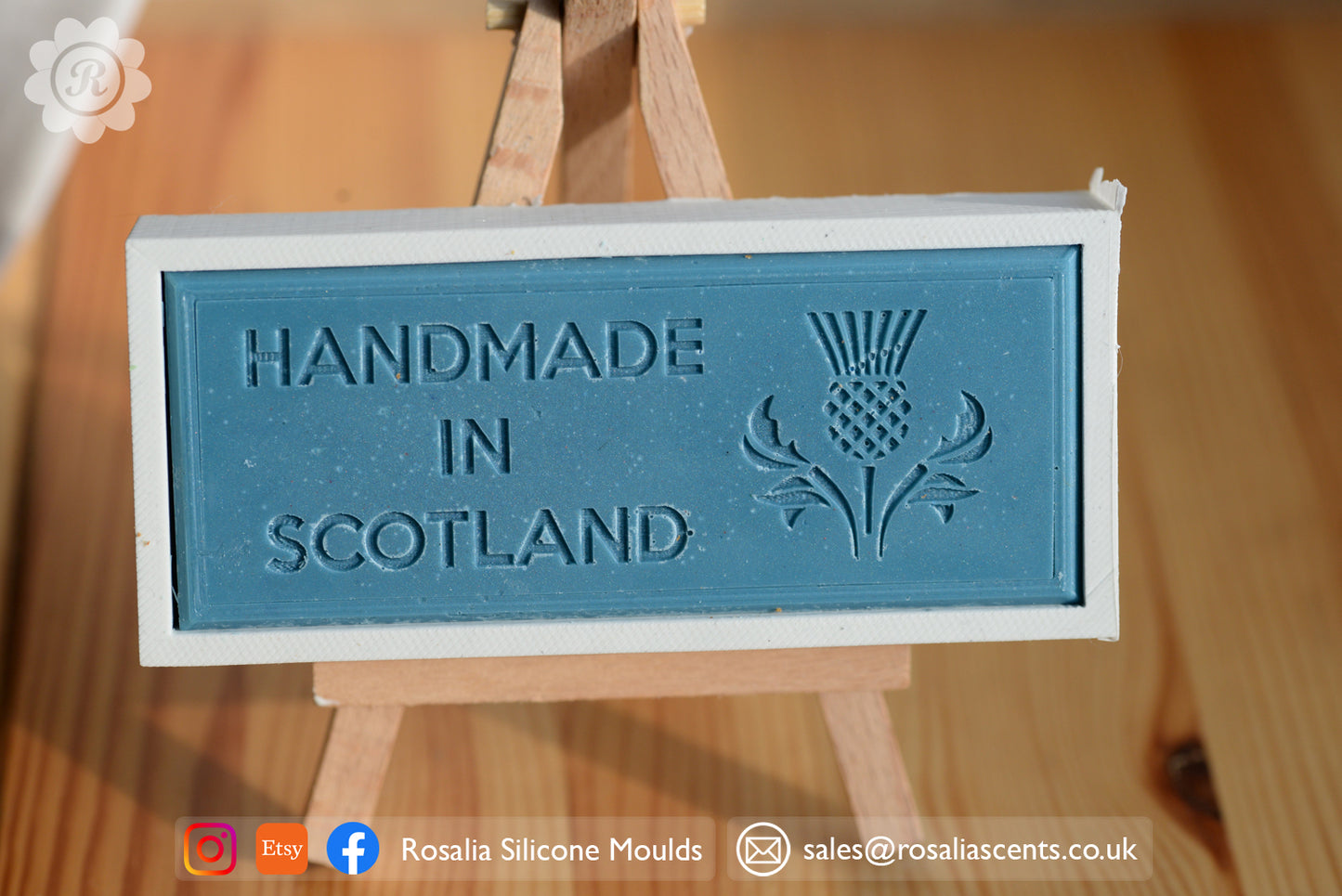 Handmade in Scotland' with single Thistle Snap Bar Mould