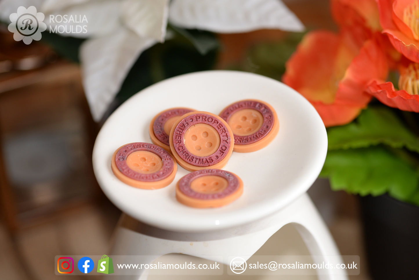 'Property of Father Christmas' Missing Button 12 Cavity Mould