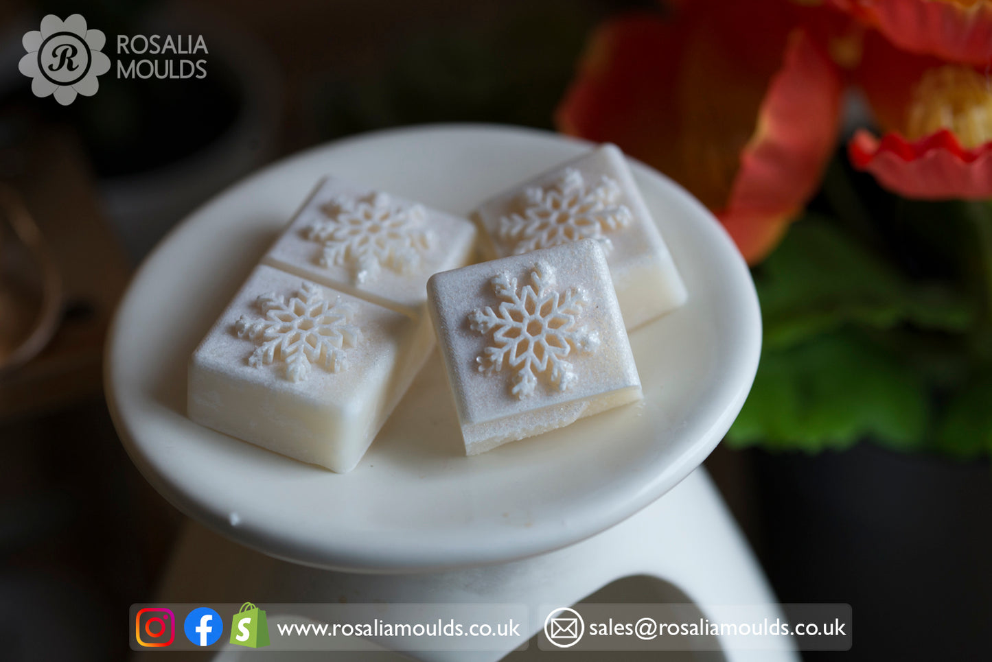 HB 'Snowflakes' 4 Cavity Wax Melt Mould