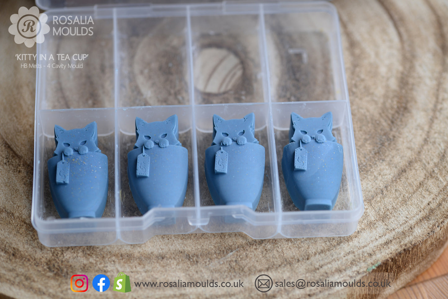 HB 'Cat in a Teacup' Wax Melts Mould