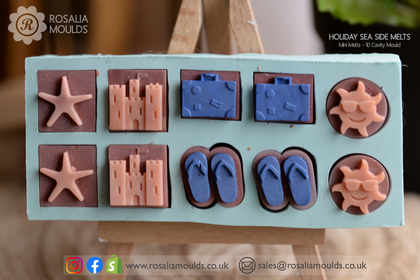 'Holiday Sea Side' 10 Cavity Wax Melt Mould