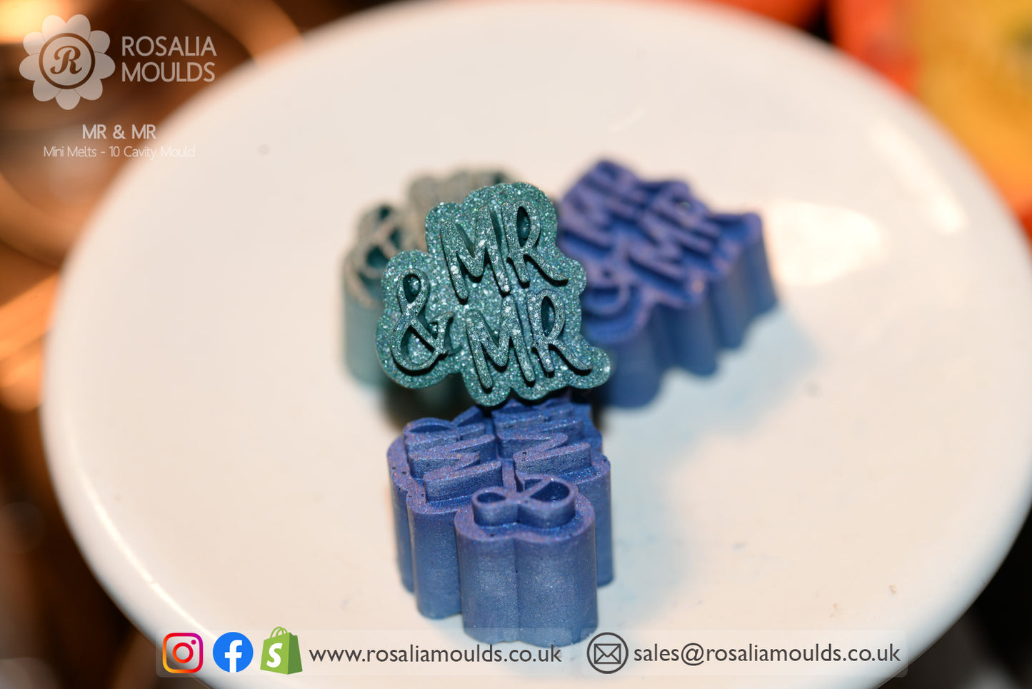 Wedding 'MR & MR' 10 Cavity Wax Melt Mould