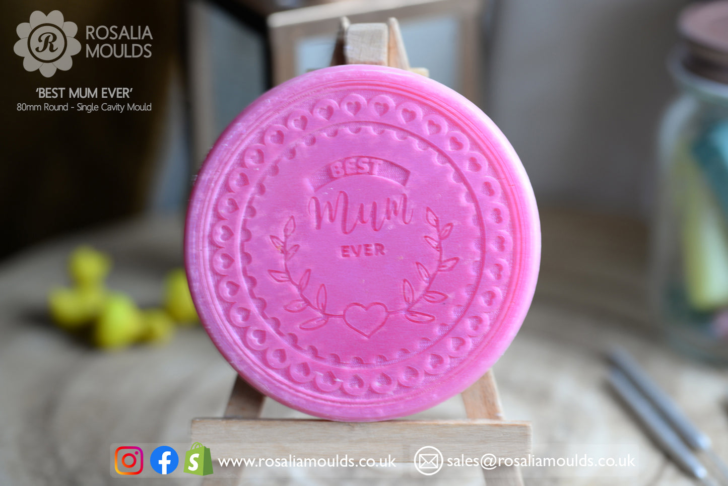 Mother's Day 'Best Mum Ever' Round 80mm Snap Bar