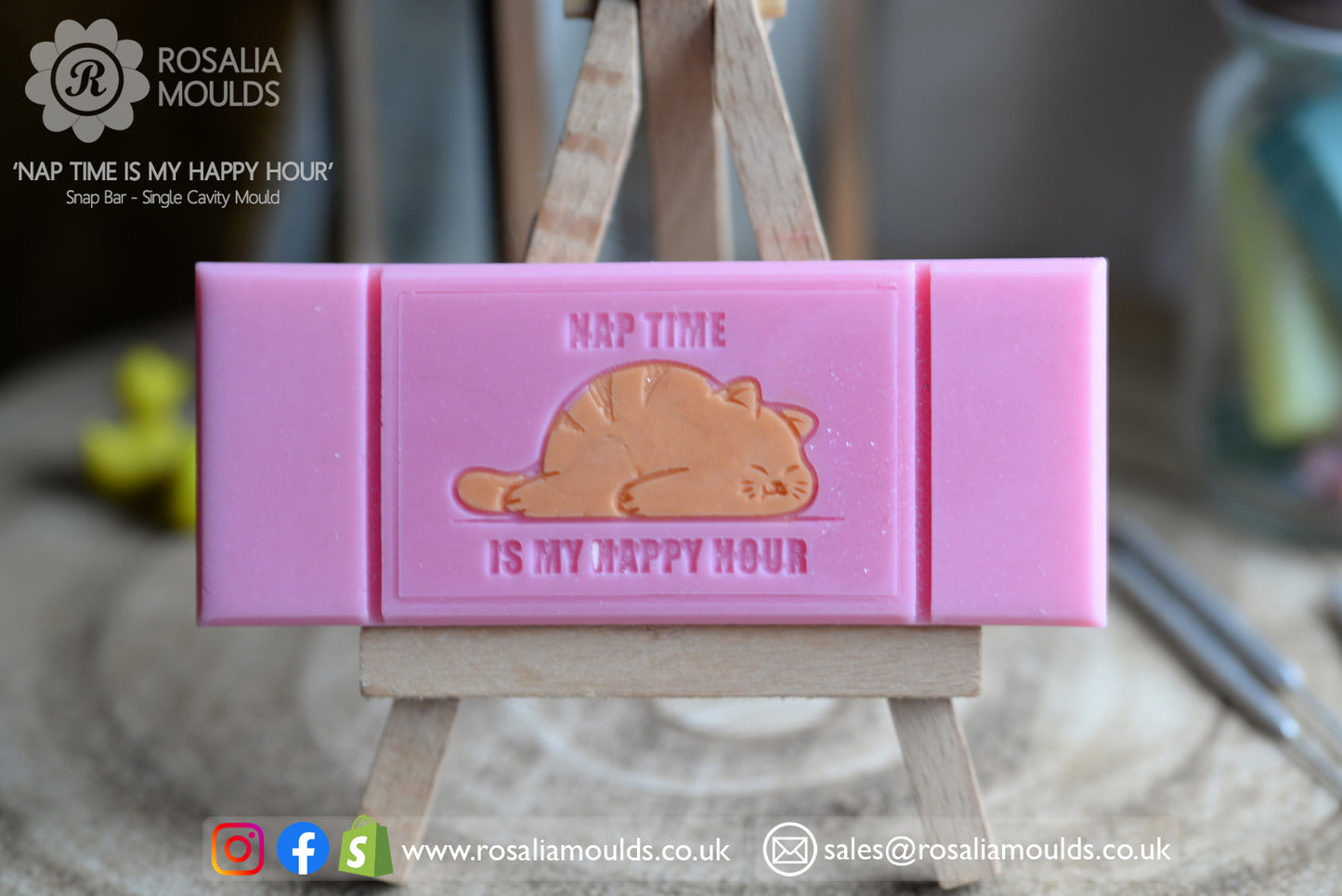 'Nap Time Is My Happy Hour' Cat Snap Bar Mould