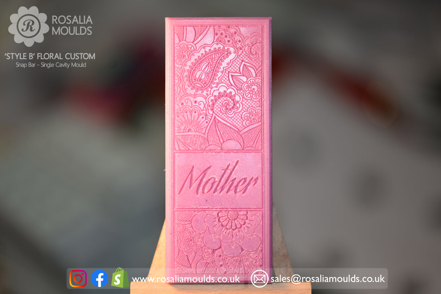 Customisable Floral Snap Bar Mould