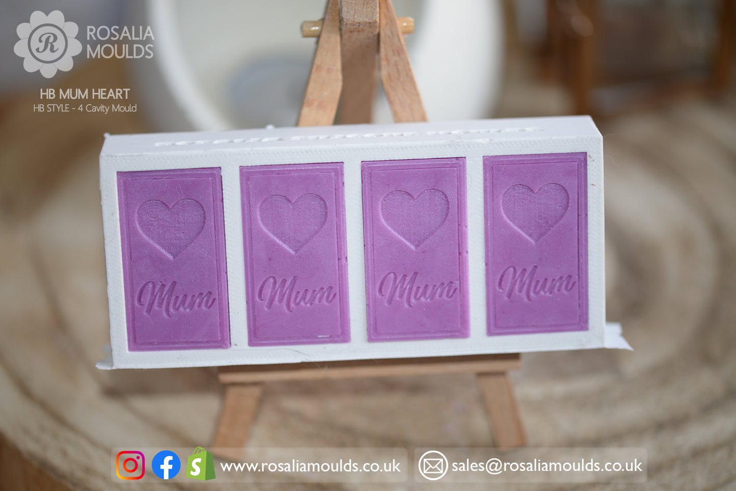 HB 'Mum Heart' Wax Melts Mould
