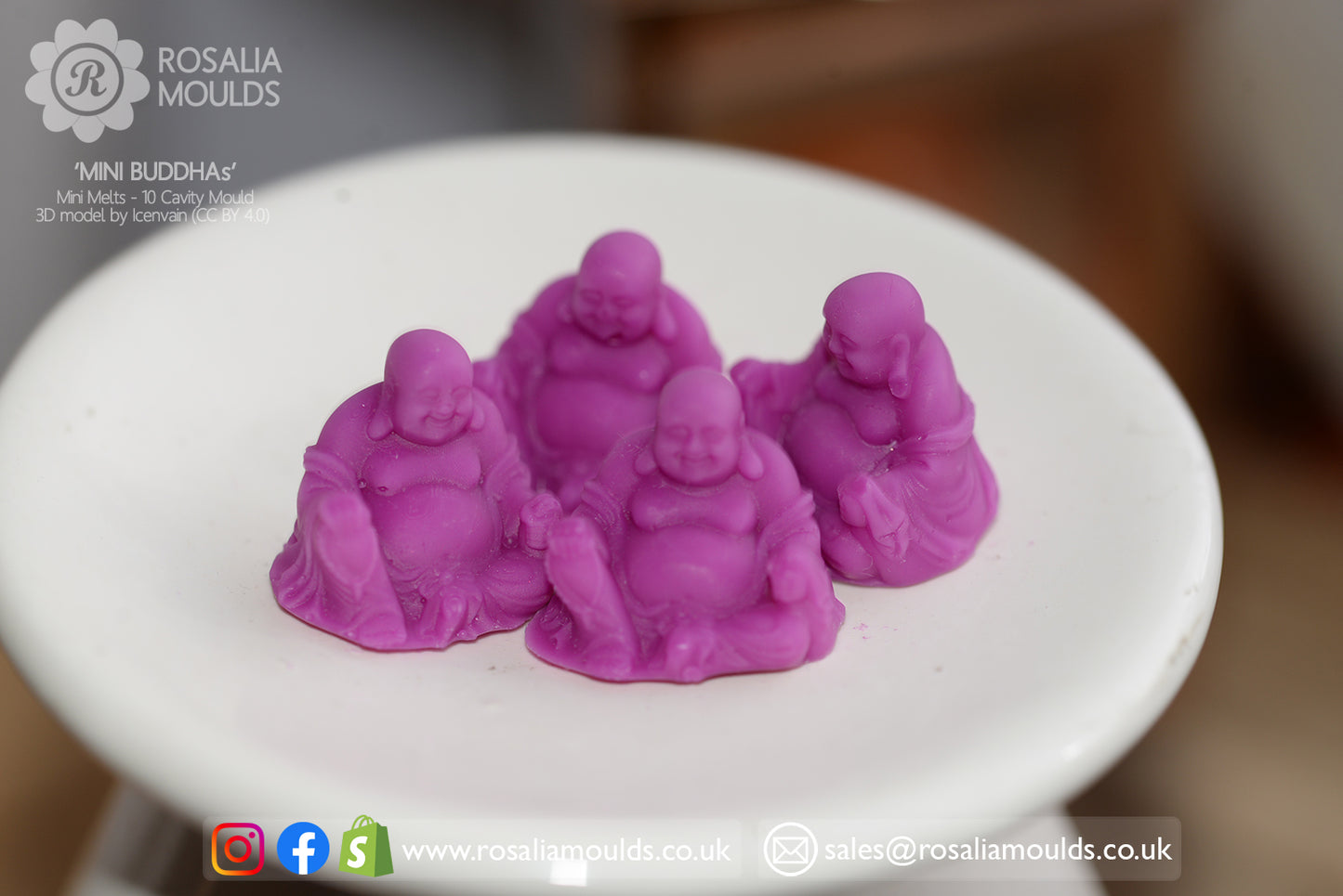 'Mini Buddha' 10 Cavity Wax Melt Mould