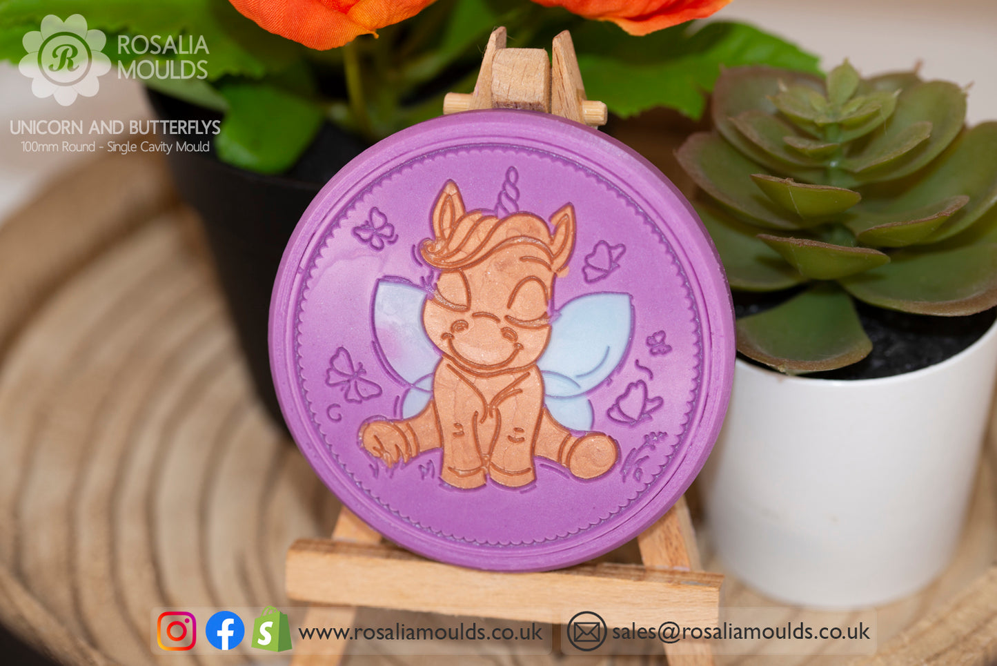 Unicorn Round 80mm Wax Bar Mould