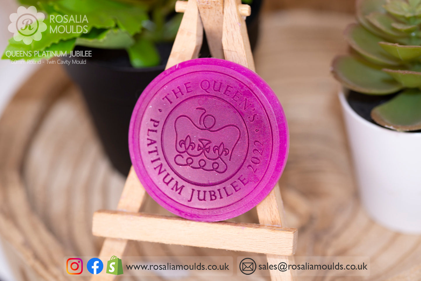 'Queens Jubilee' Round 60mm Double Snap Bar Mould