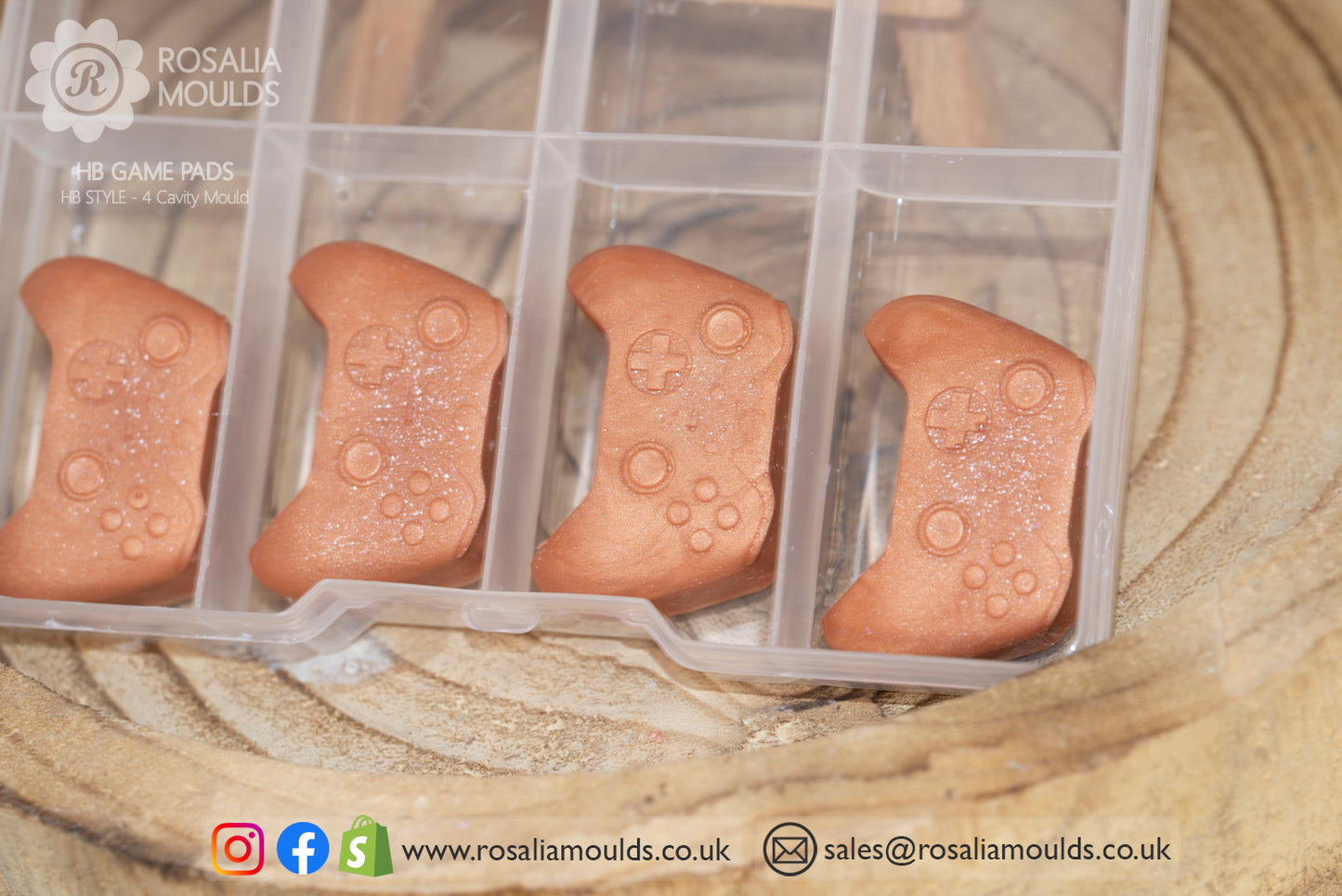 'Gamepads' 4 Cavity Wax Melt Mould