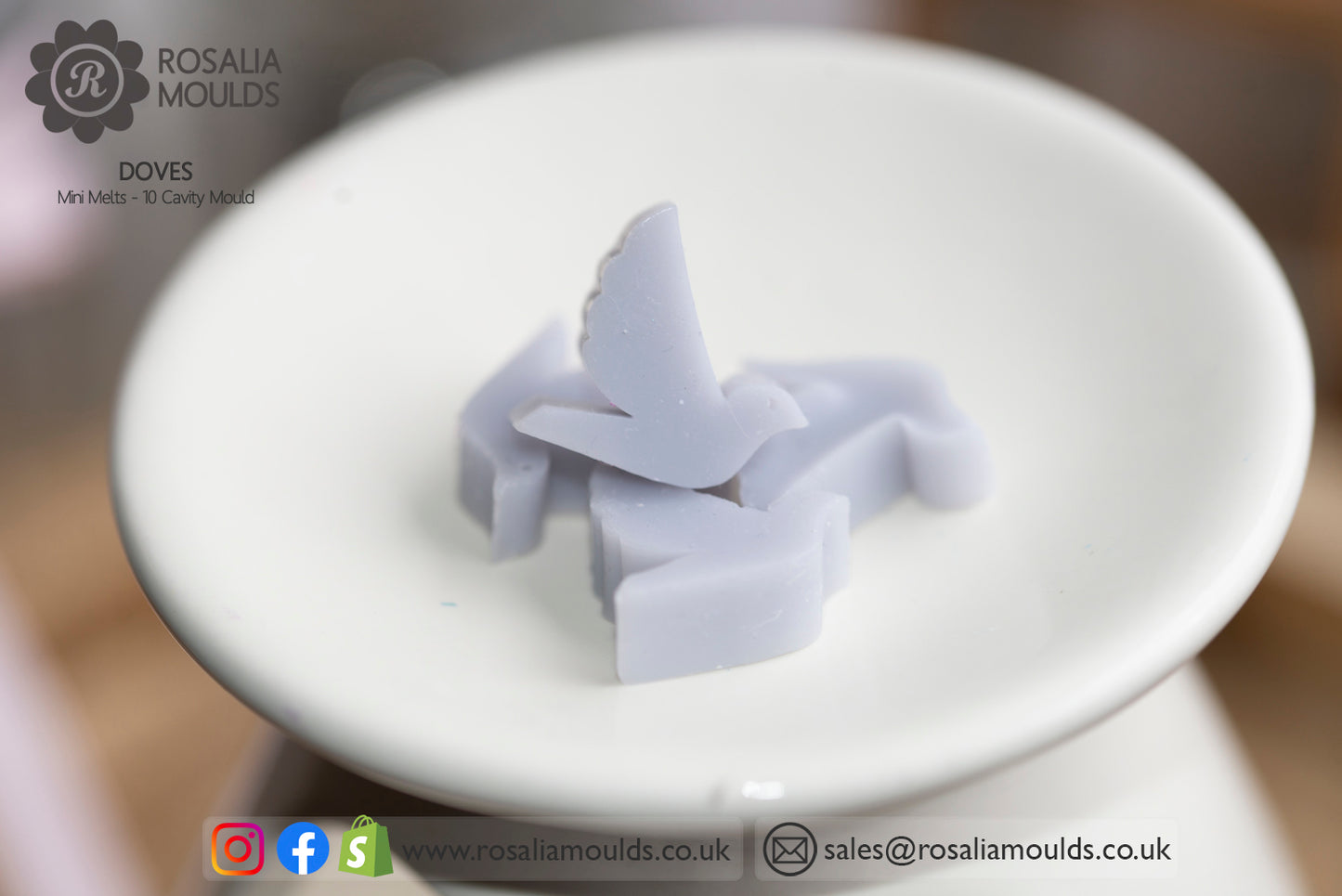 'Doves' 10 Cavity Wax Melt Mould