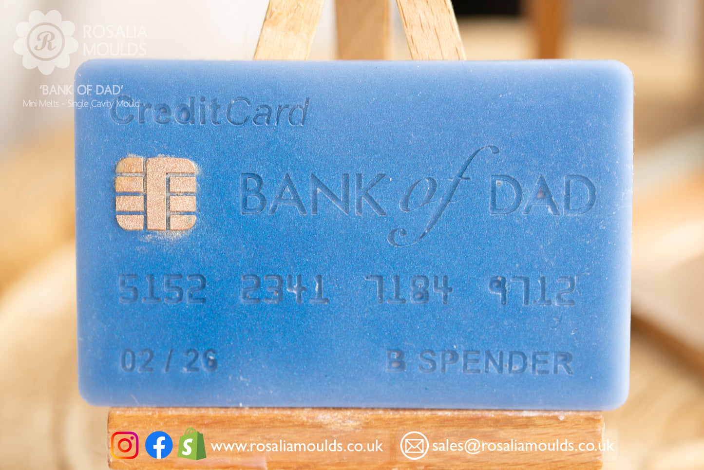 'Bank of Dad' Credit Card Snap Bar Mould