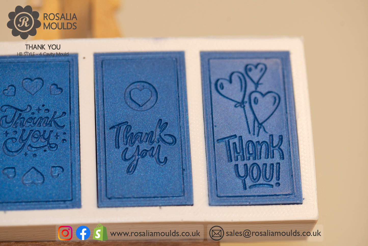 'Thank You' HB Style Four Cavity Mould
