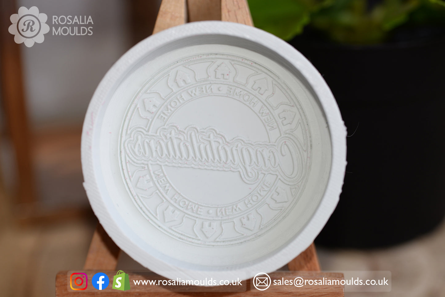 Congratulations 'New Home' 60mm Round Mould