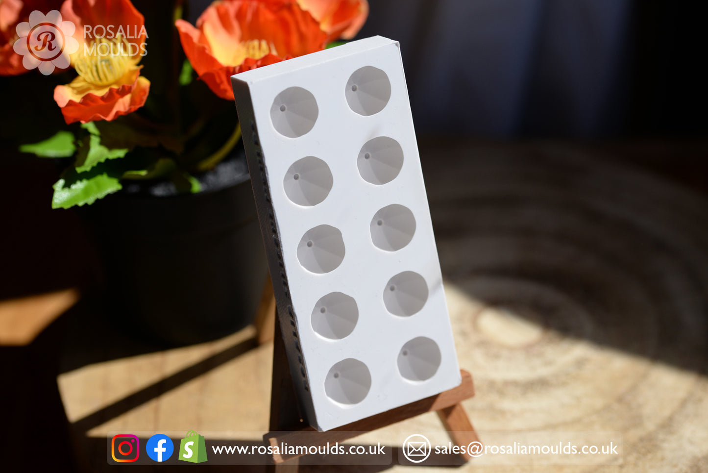 3D Pumpkin without Faces 10 Cavity Wax Melt Mould