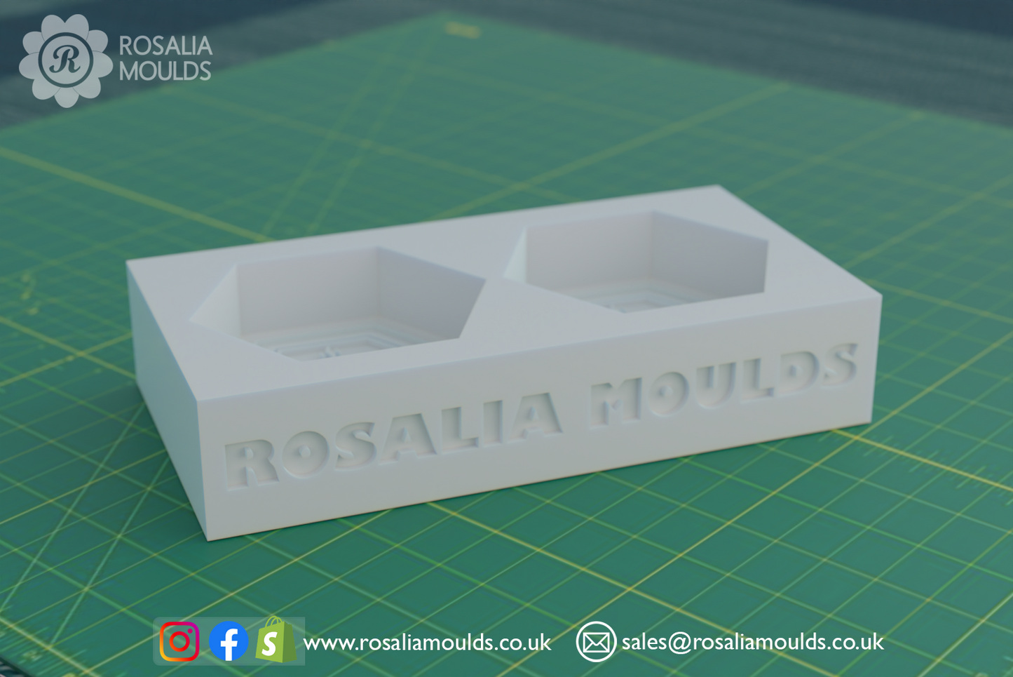 HexiMelts 'Handmade' 2 Cavity Wax Melt Mould