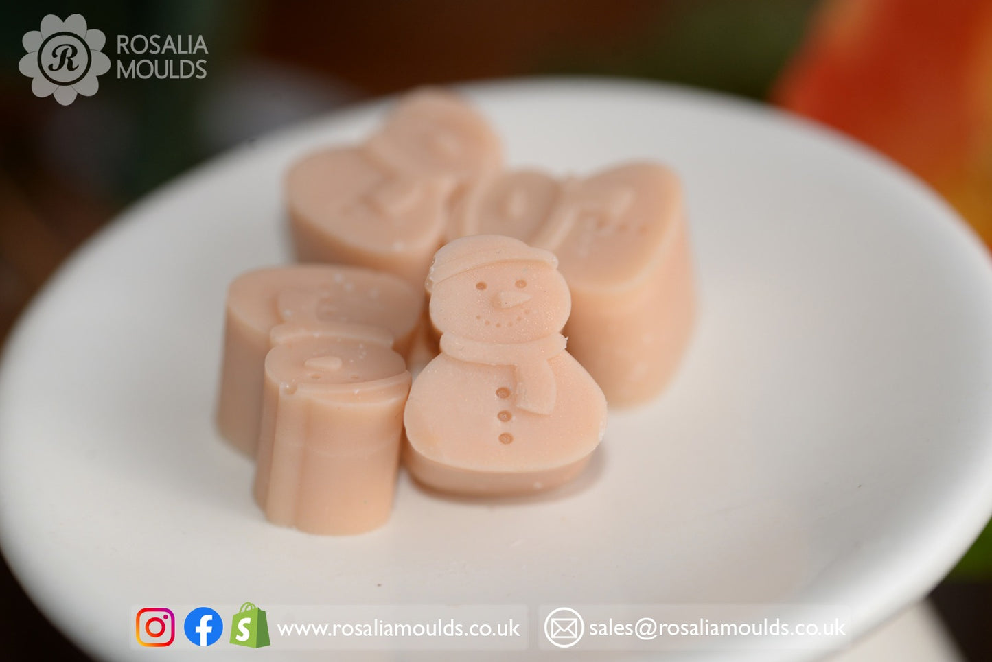 Christmas 'Snowman' 10 Cavity Wax Melt Mould