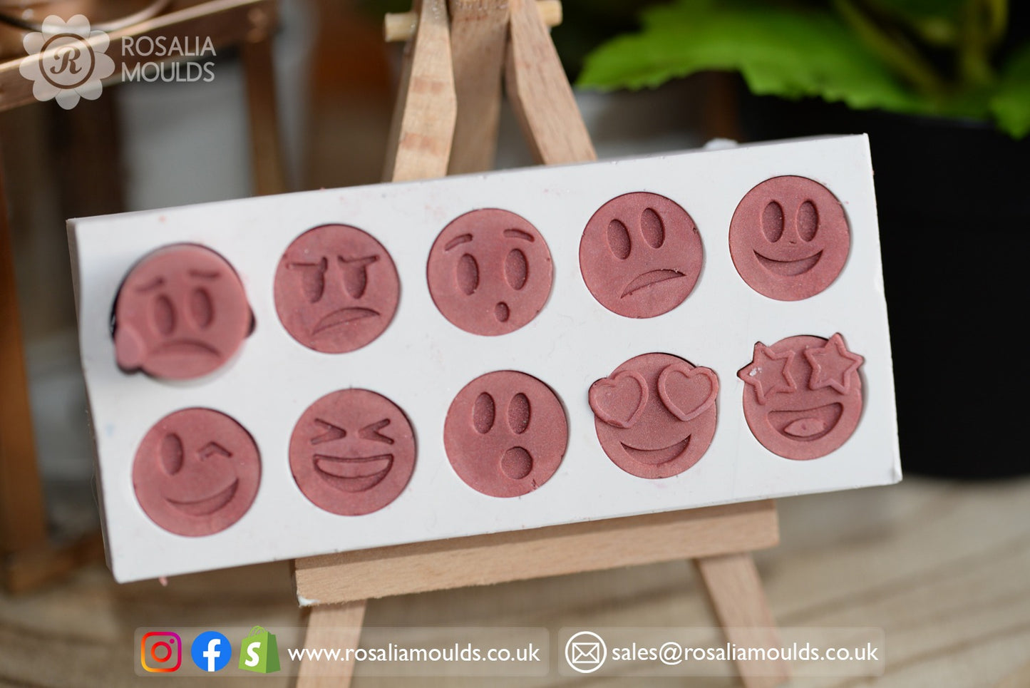 'Emotional Faces' 10 Cavity Wax Melt Mould
