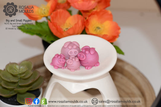 'Cute small Piggy' 10 Cavity Wax Melt Mould
