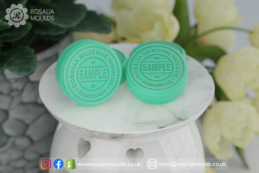 Customisable 'Sample' 40mm Round 4 Cavity Wax Melt Mould