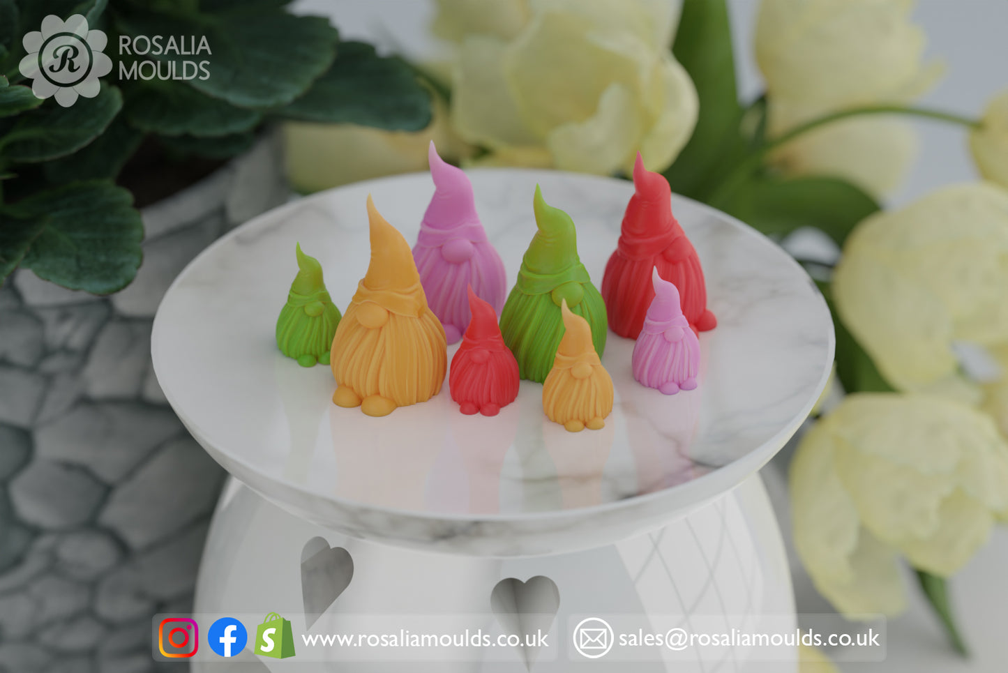 Mini 3D Gonks 12 Cavity Wax Melt Mould