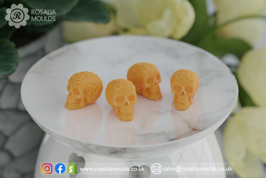 'Skulls' 4 Cavity Wax Melt Mould