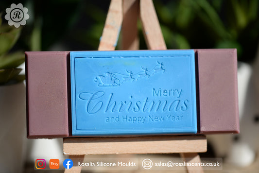 Merry Christmas Sleigh Snap Bar Mould