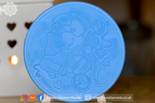 Mad Hatter' Elephant Round 100mm Snap Bar Mould