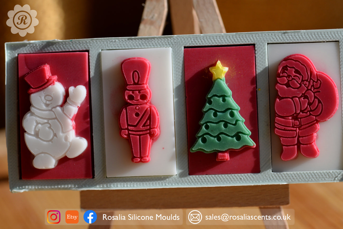 HB Christmas Characters and Tree Wax Melts Mould