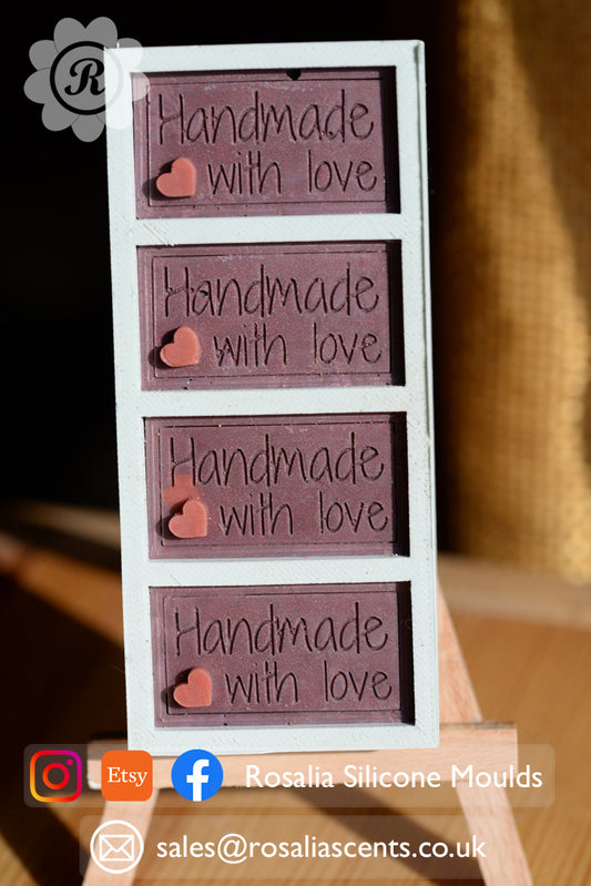 HB "Handmade with Love" with 3D Heart Wax Melts Mould