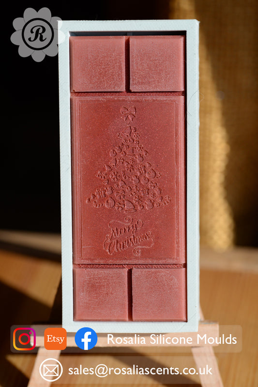 Merry Christmas Doodle Tree Snap Bar Mould