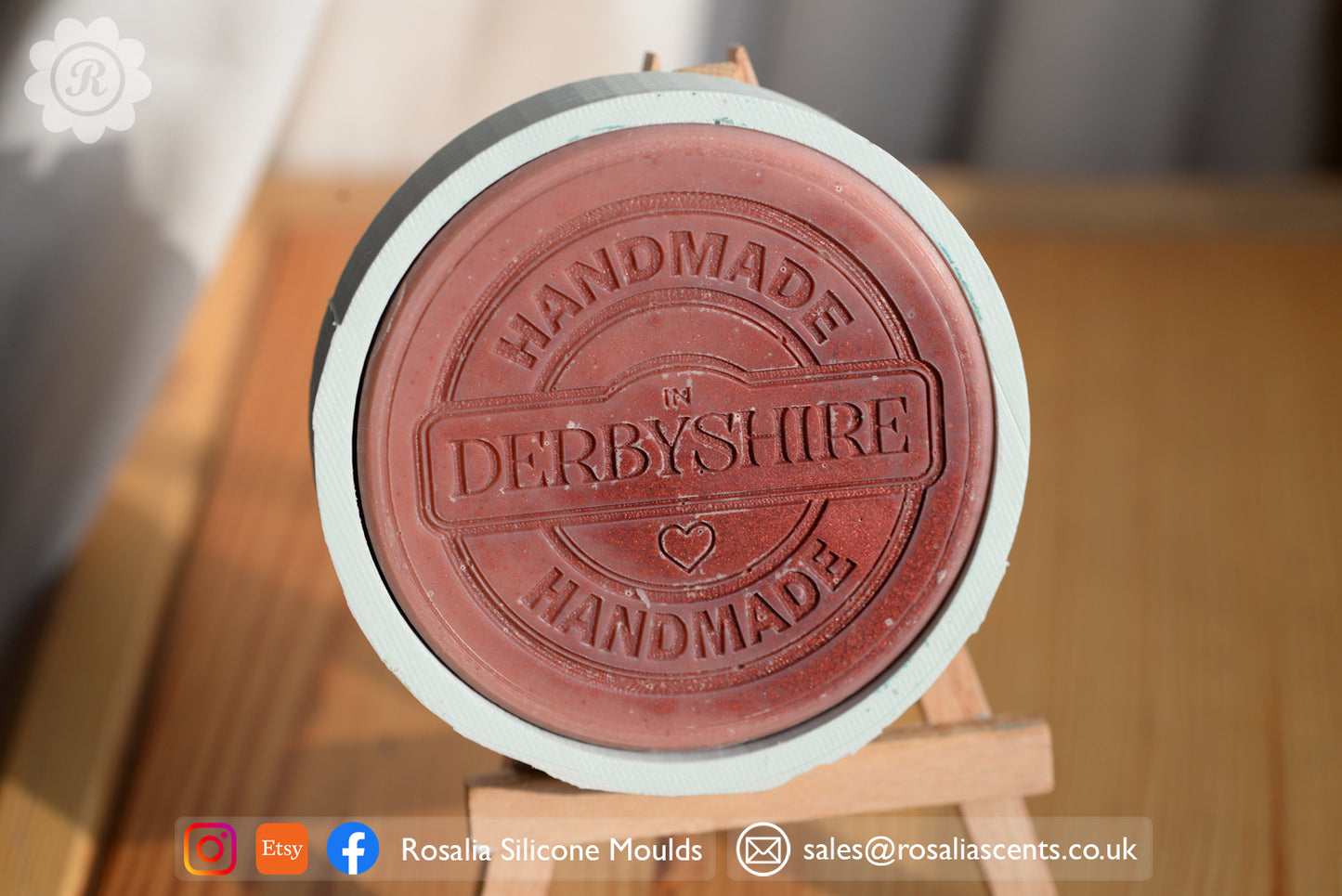 Customisable 'Handmade' 80mm Round Snap Bar Mould