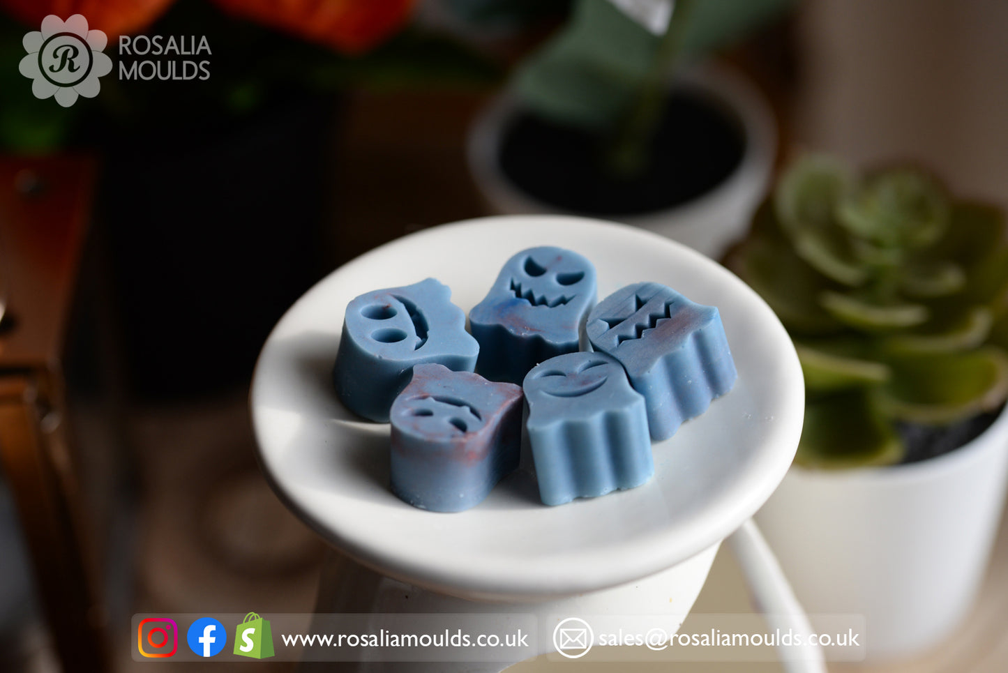 Halloween Ghosts Wax Melts 10 Cavity Mould
