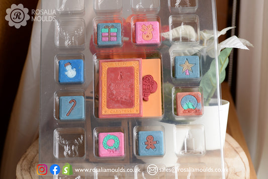 Christmas Advent Calendar (24 Mini Melts + 1 Large 25th Day) Wax Melt Moulds