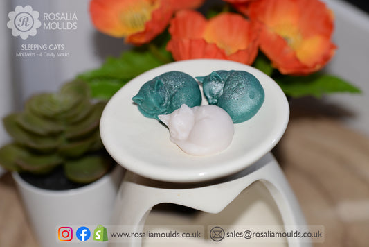 'Sleeping Cats' 4 Cavity Wax Melt Mould