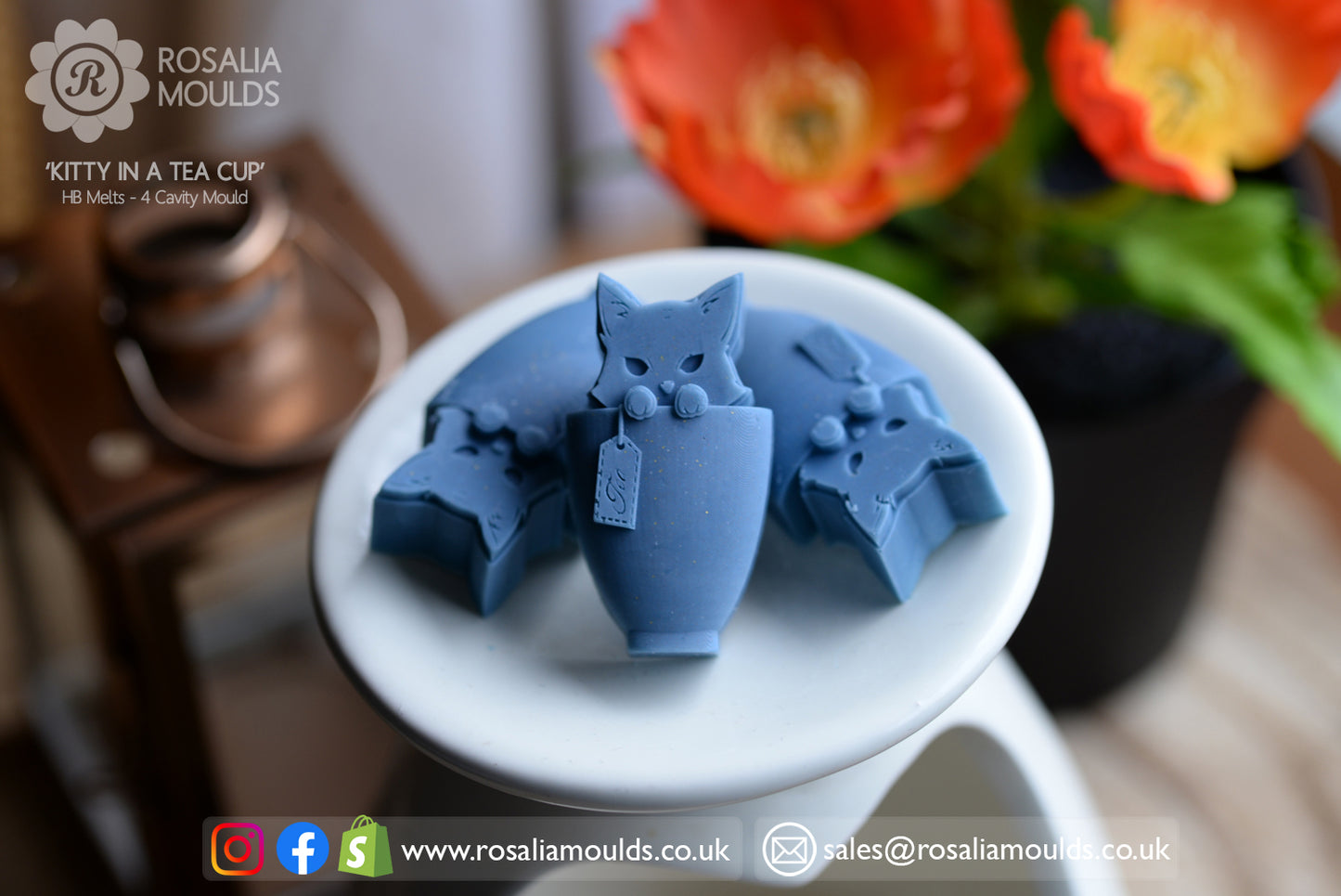 HB 'Cat in a Teacup' Wax Melts Mould