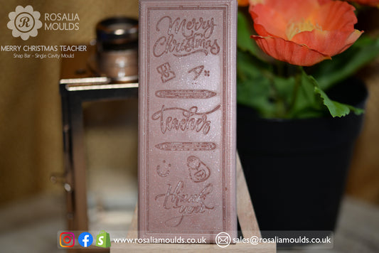 Christmas 'Thank You Teacher' Snap Bar Mould