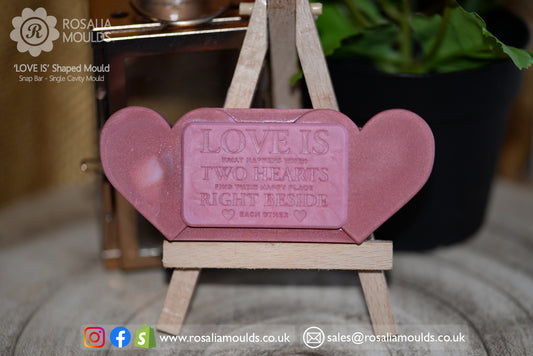 'Love Is' Heart Shaped Snap Bar Mould