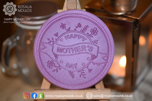 'Happy Mothers Day' Flowers Round 80mm Snap Bar