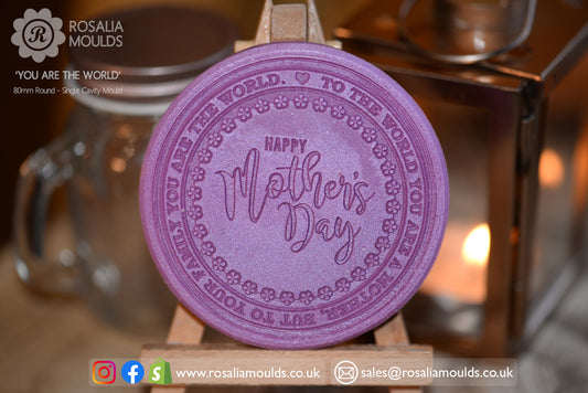 Mothers Day 'You are the World' Round 80mm Snap Bar