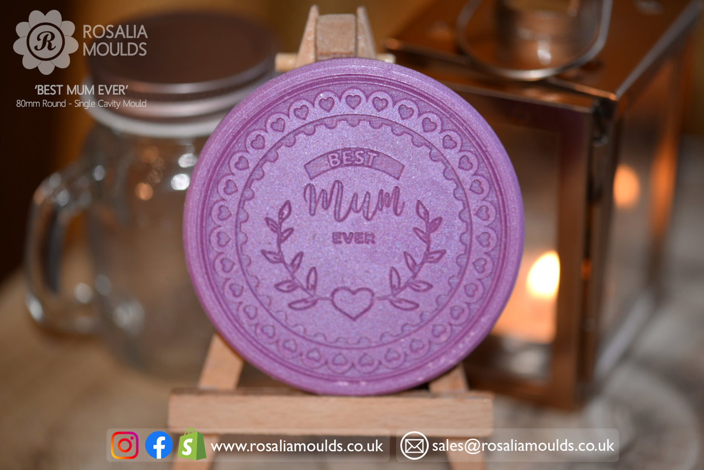 Mother's Day 'Best Mum Ever' Round 80mm Snap Bar